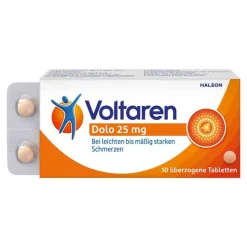 Voltaren Diclofenac-Dolo 25mg Tabletten, Schmerztabletten gegen Rückenschmerzen, 10 St