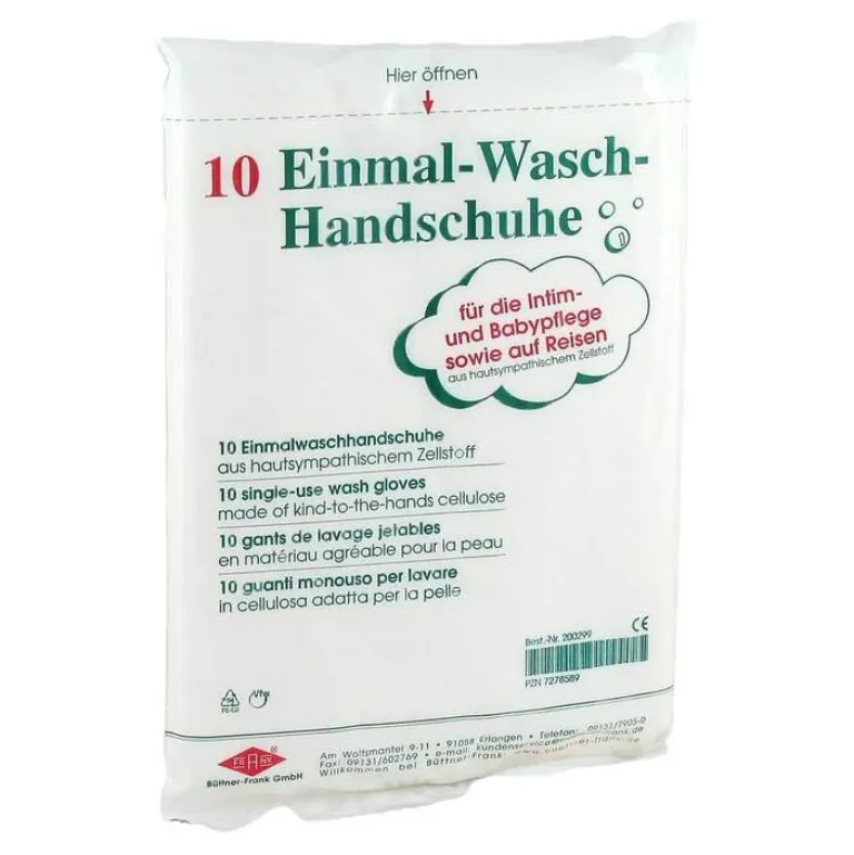 Frank Waschhandschuh Einmal, 10 St- Waschhandschuh