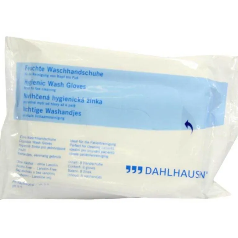P.J.Dahlhausen Waschhandschuhe waschen ohne, 8 St- Waschhandschuh