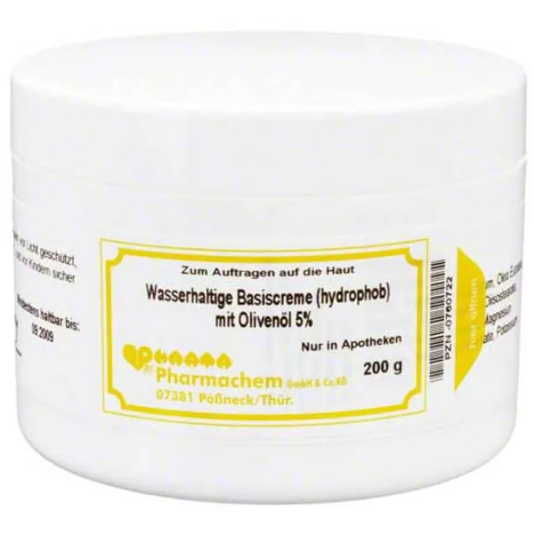 Pharmachem Cremes & Balsame-Wasserhaltige Basiscreme mit 5% Olivenöl, 200 g