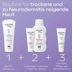 Weleda 3in1 Pflegelotion weiße Malve, 200 ml-Kinder Haut- & Haarpflege|Körpermilch & Lotionen