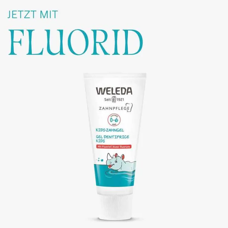 Weleda Zahnpasta & Zahncreme|Mund- Und Zahnpflege-Kids-Zahngel mit Fluorid, 50 ml