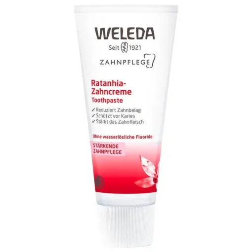 Weleda Ratanhia-Zahncreme, 75 ml- Zahnpasta & Zahncreme|Mund- Und Zahnpflege