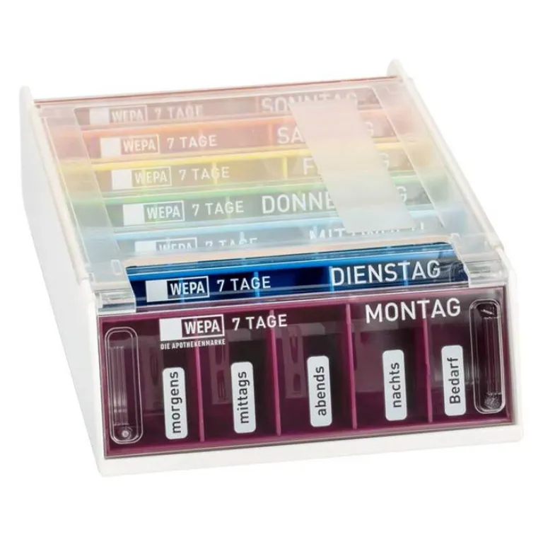Wepa 7 Tage Wochenmagazin UV-Schutz + Regenbogen, 1 St- Dosierer & Zerteiler