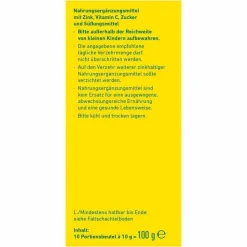 Wepa Salbei + Honig + Vitamin C + Zink Pulver, 10X10 g- Vitamin C (Ascorbinsäure)