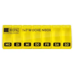 Wepa Dosierer & Zerteiler-1x7 Wochenbox UV-Schutz + gelb, 1 St