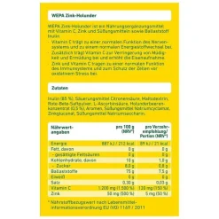 Wepa Zink Holunder + Vitamin C + Zink zuckerfrei Pulver, 10X10 g- Vitamin C (Ascorbinsäure)