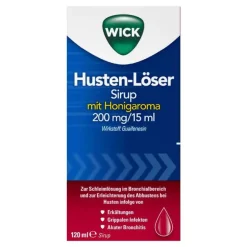 Wick Hustenlöser-Husten-Löser Sirup mit Honigaroma, 120 ml