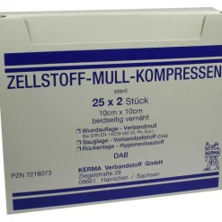 Kerma Zellstoff Mullkompressen 10c, 25X2 St- Sterile Kompressen