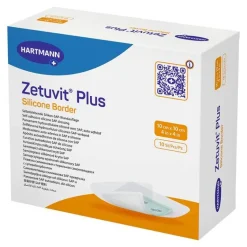 Zetuvit Plus Silicone Border 10x10 cm, 10 St- Wundverband