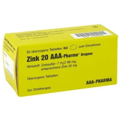 AAA Zink 20 Pharma Dragees, 50 St- Zink