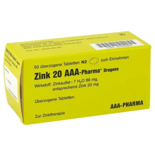 AAA Zink 20 Pharma Dragees, 50 St- Zink