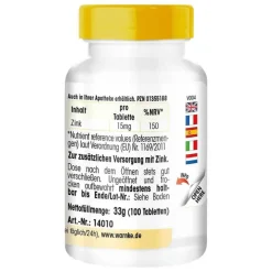 Warnke Zink-Zink 15 mg Tabletten, 100 St