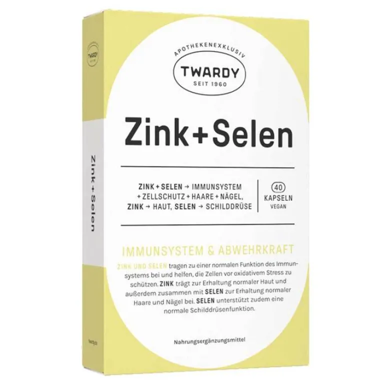 Twardy Zink|Selen-Zink + Selen Kapseln vegan, 40 St