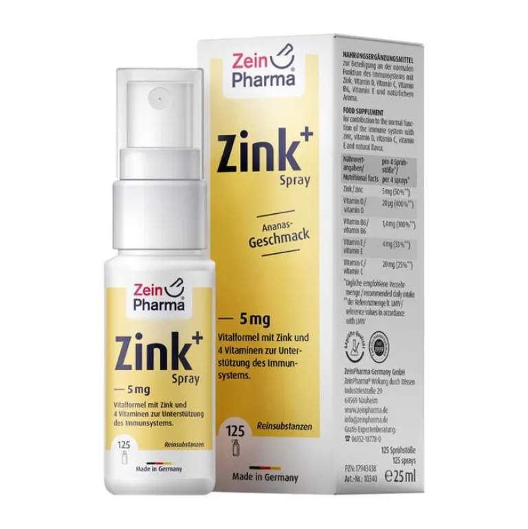 Zein Pharma Zink-Zink + Spray 5 mg, 25 ml