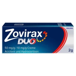 Zovirax Lippenherpes-® DUO Creme bei Lippenherpes. 5 % Aciclovir, 1 % Hydrocortison, 2 g