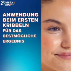 Zovirax Lippenherpes-® DUO Creme bei Lippenherpes. 5 % Aciclovir, 1 % Hydrocortison, 2 g