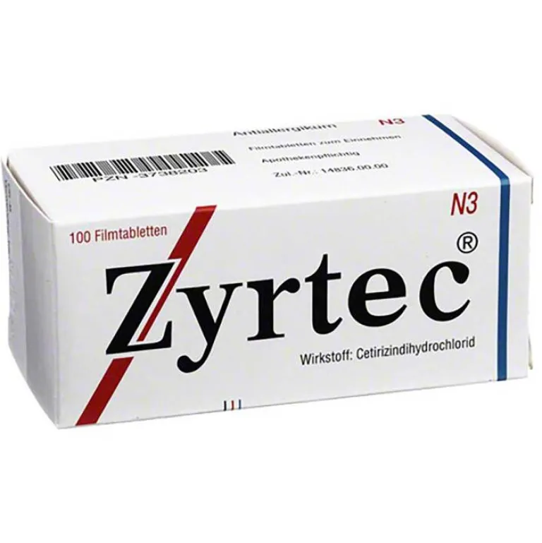 Zyrtec Cetirizin|Allergie Tabletten-Filmtabletten, 100 St